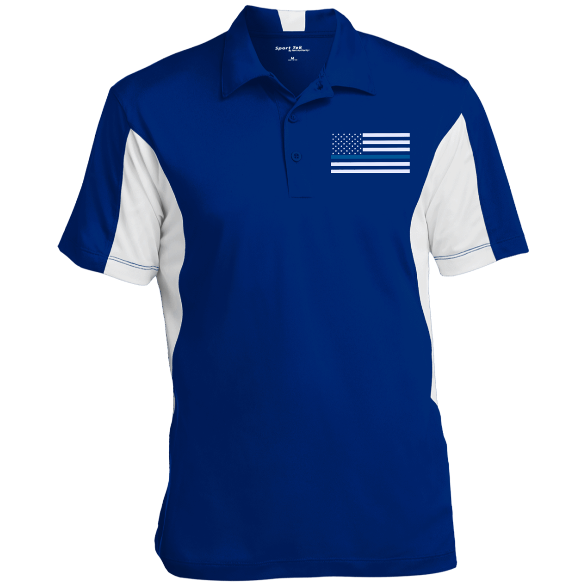 Men s Thin Blue Line Flag Performance Polo Shirt