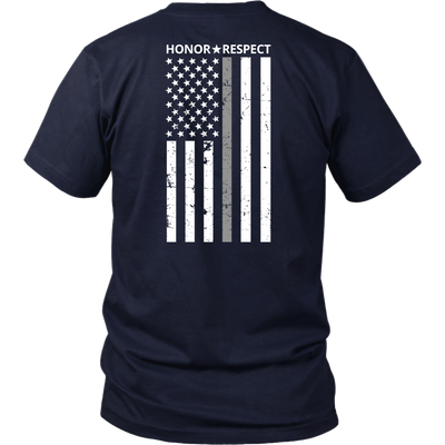 THIN SILVER LINE FLAG HONOR RESPECT SHIRTS AND HOODIES