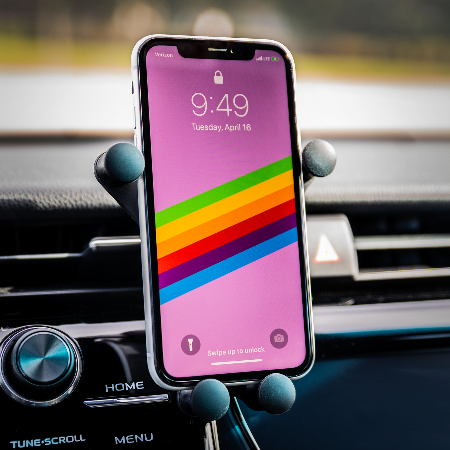Thin Blue Line Heart Gravitis - Wireless Car Charger