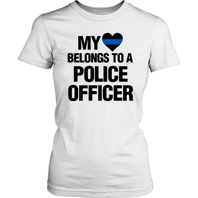 My Heart Belongs To A Police Officer Shirts Hoodie