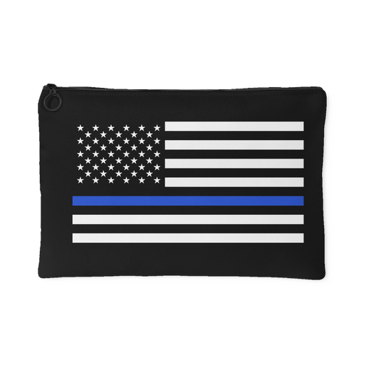 Thin Blue Line American Flag Accessory Pouch