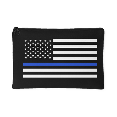 Thin Blue Line American Flag Accessory Pouch