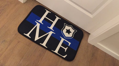 [FREE] Awesome Thin Blue Line "HOME" doormat