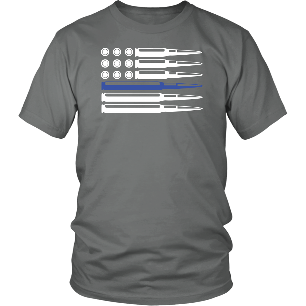 Thin Blue Line Ammo and Bullets Shirts and Hoodies