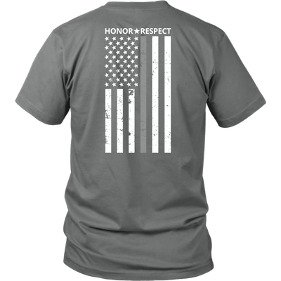 THIN SILVER LINE FLAG HONOR RESPECT SHIRTS AND HOODIES