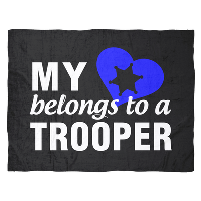 My Heart Belongs To A Trooper Fleece Blanket