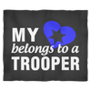 My Heart Belongs To A Trooper Fleece Blanket