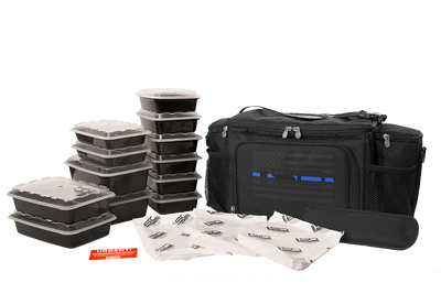 Thin blue line lunch top bag