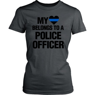 My Heart Belongs To A Police Officer Shirts Hoodie