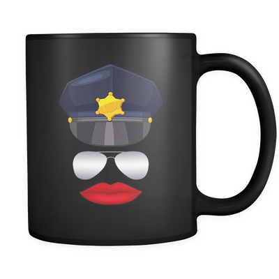 Female Cop Face Mug