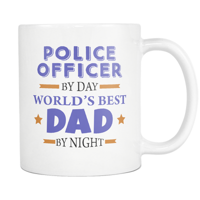 Police Officer By Day Worlds Best Dad, Mom, Son Mug