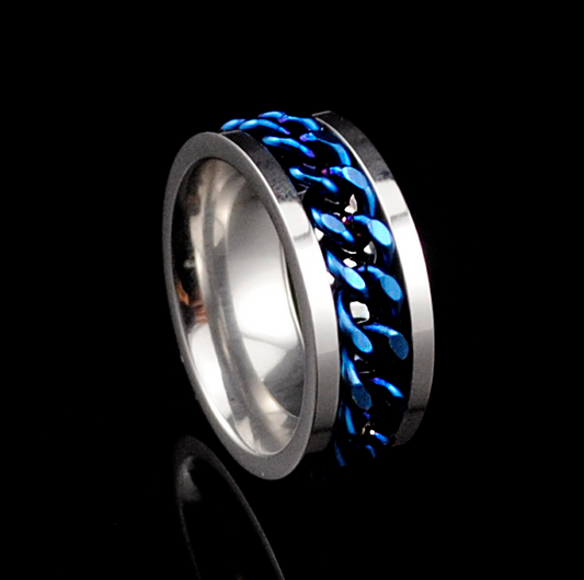 Thin Blue Line Chain Ring