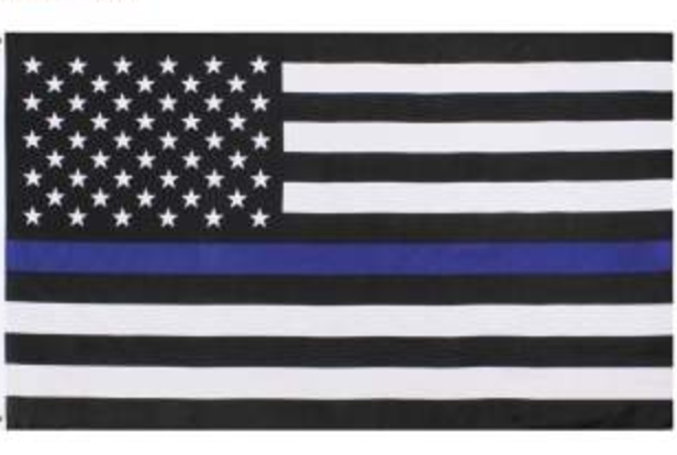 American Flag Thin Blue Line Car & Laptop Decal