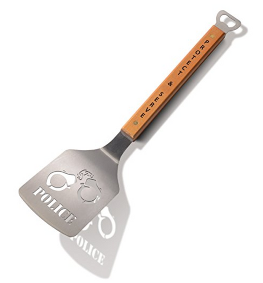 Police Engraved Heavy Duty Stainless Steel Grilling & BBQ Spatula