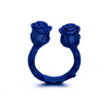 Blue Rose Ring - adjustable