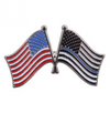 American Flag and Thin Blue Line American Flag Pin