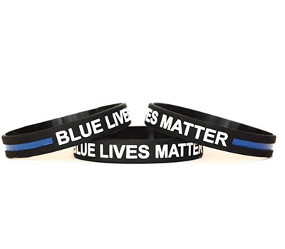 Blue Lives Matter Silicone Bracelet