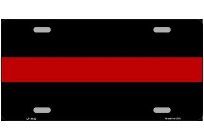 License Plate Frame - Thin Red Line
