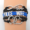 Police Wife Infinity Hearts Bracelet