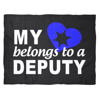 My Heart Belongs To A Deputy Fleece Blanket