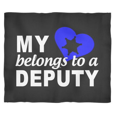 My Heart Belongs To A Deputy Fleece Blanket