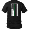 THIN GREEN LINE FLAG HONOR RESPECT SHIRTS AND HOODIES - Back design