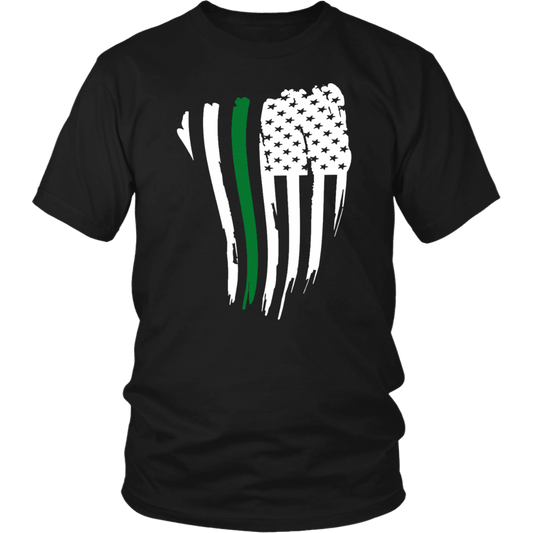 THIN GREEN LINE AMERICAN FLAG SHIRT