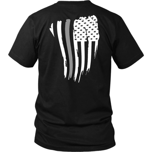 THIN SILVER LINE AMERICAN FLAG SHIRT