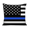 Thin Blue Line American Flag Pillow Cover