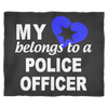 My Heart Belongs to a Police Officer Fleece Blanket