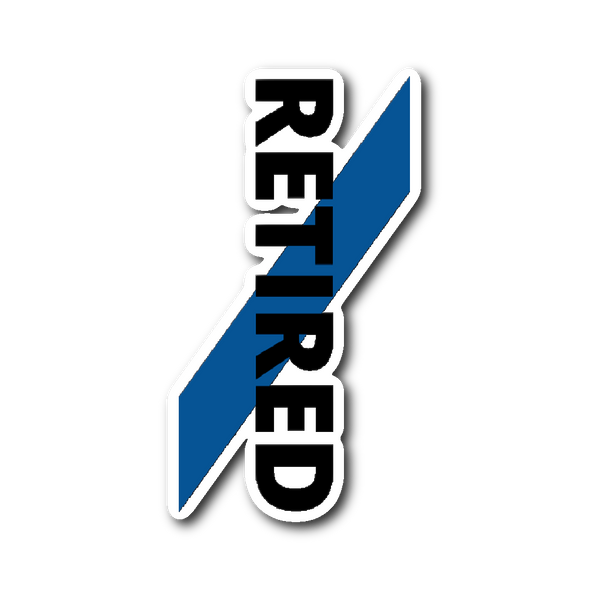 Retired Police Officer Sticker - Thin Blue Line Shop