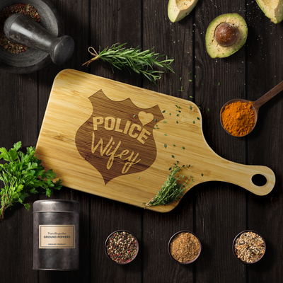 Police Wifey Chopping Board With Handle