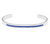 Thin Blue Line Enamel Inlay Stainless Steel Cuff Bangle