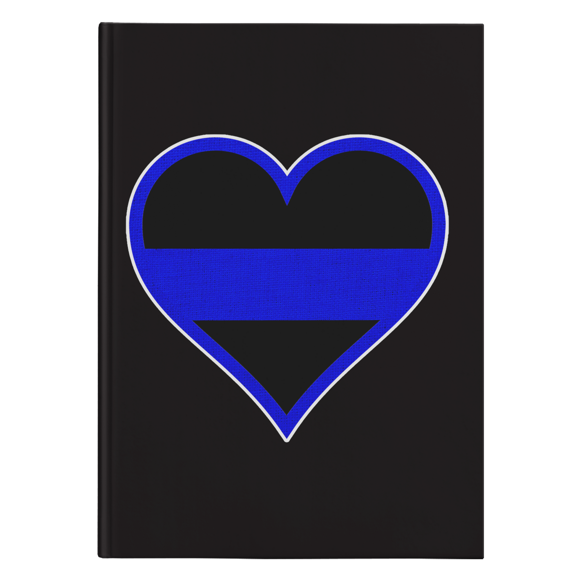 Thin Blue Line Heart Journal Notebook - Hardcover