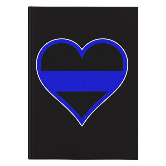 Thin Blue Line Heart Journal Notebook - Hardcover