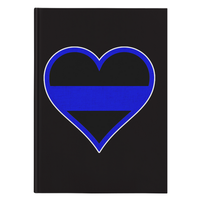 Thin Blue Line Heart Journal Notebook - Hardcover