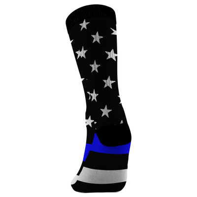 Thin Blue Line American Flag Socks
