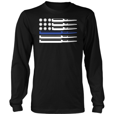 Thin Blue Line Ammo and Bullets Shirts and Hoodies