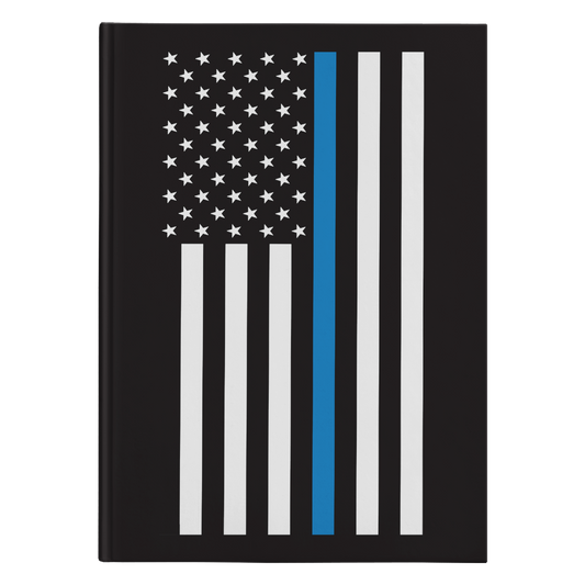 Thin Blue Line American Flag Journal Notebook - Hardcover