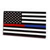 Thin Blue and Red Line American Flag Car & Laptop Decal