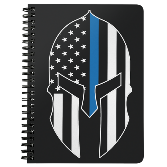 Thin Blue Line Spartan Spiralbound Notebook Journal