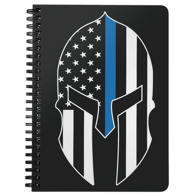 Thin Blue Line Spartan Spiralbound Notebook Journal
