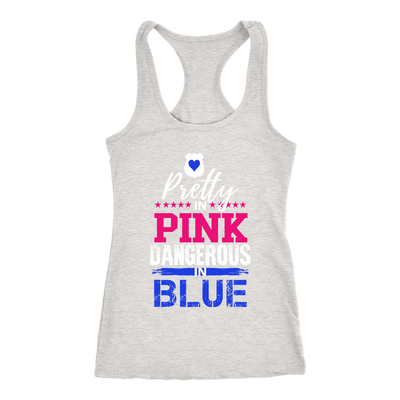 Women's Pretty in Pink, Dangerous in Blue Tank Tops