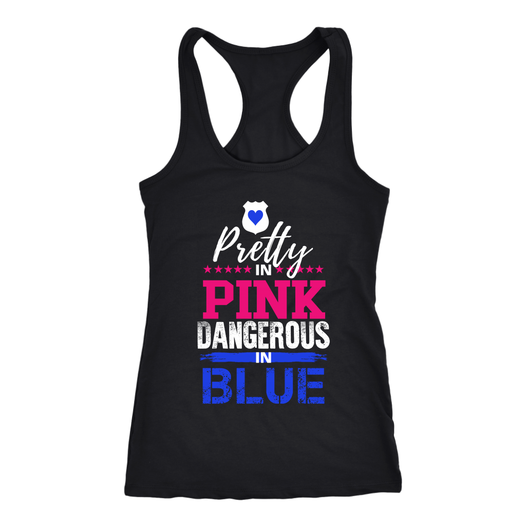 PINK Blue Tank Tops for Women