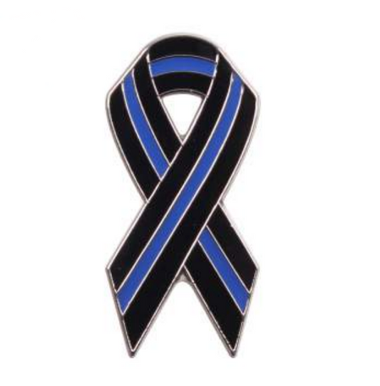 Thin Blue Line Ribbon Pin