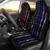 thin blue and red line car seats (SET OF 2)