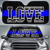 Love Thin Blue Line Flag Vehicle Car Shade