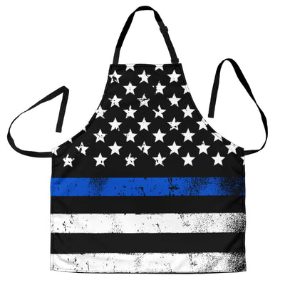 Thin Blue Line American Flag Apron