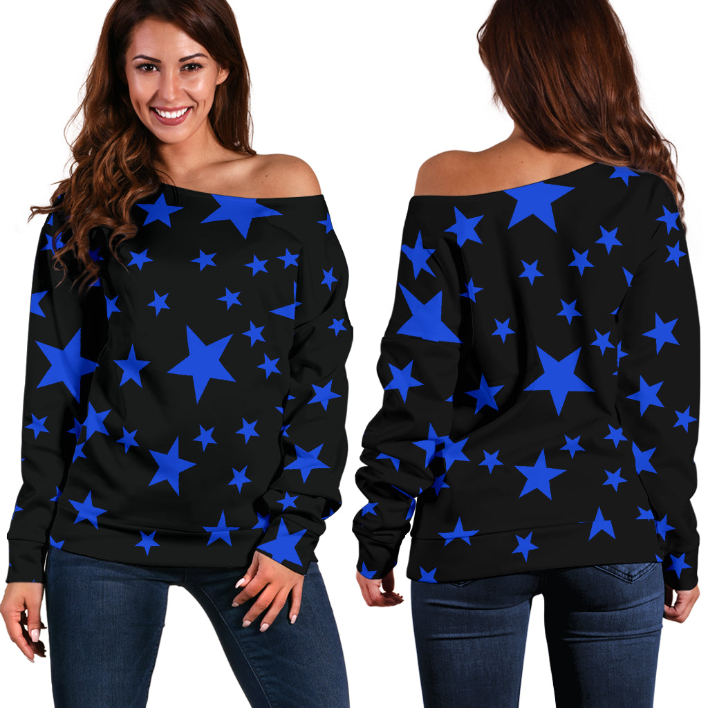 Off the shoulder star sweater new arrivals