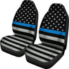 Thin Blue Line Flag Car Seat Covers (set of 2)